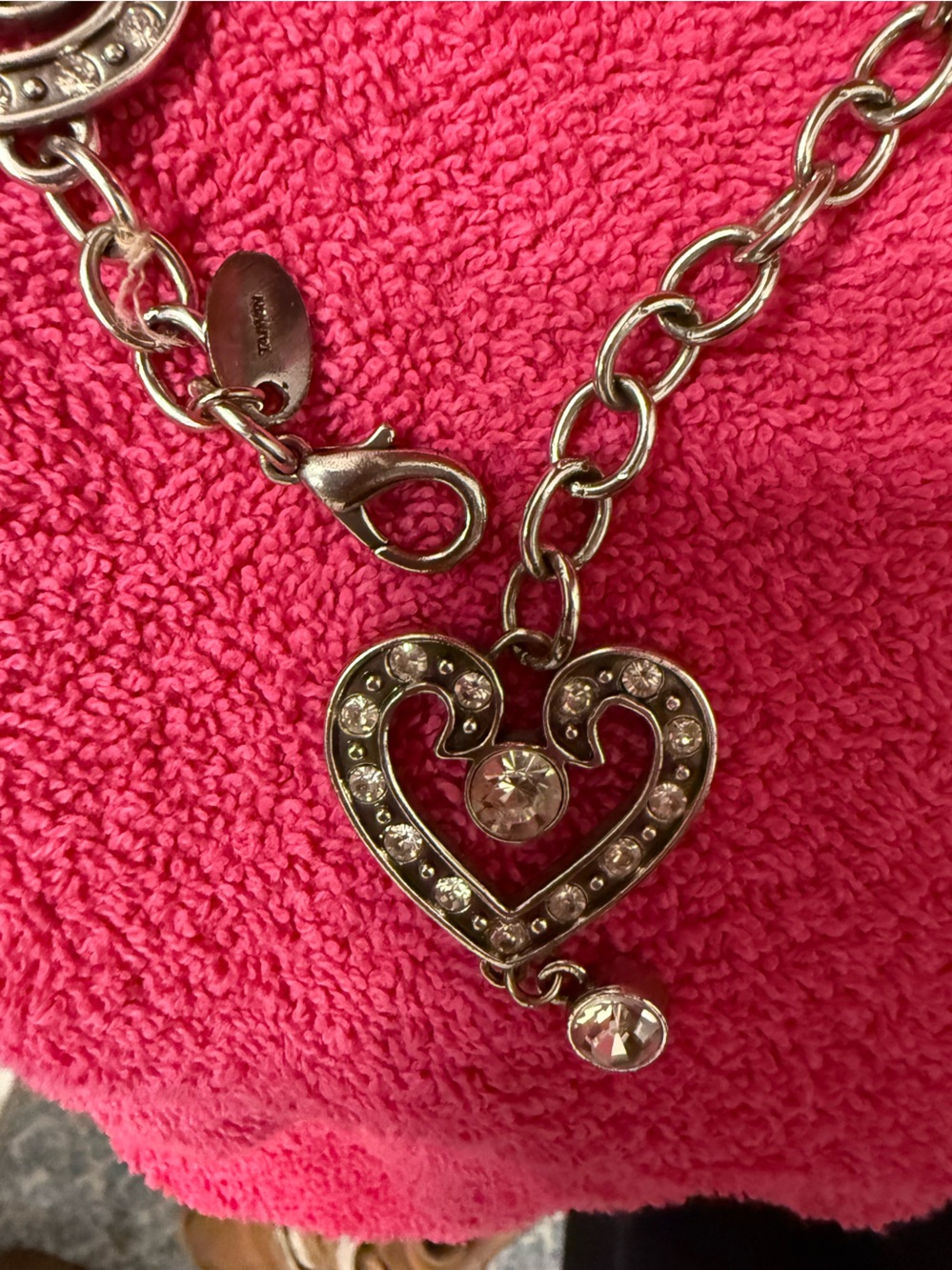 Rhinestone Heart Link Belt in Silver - Picture 6 of 8
